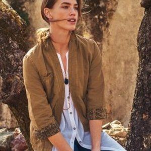 Anthropologie Hei Hei Honey Linen Blend Kimono Jacket XS